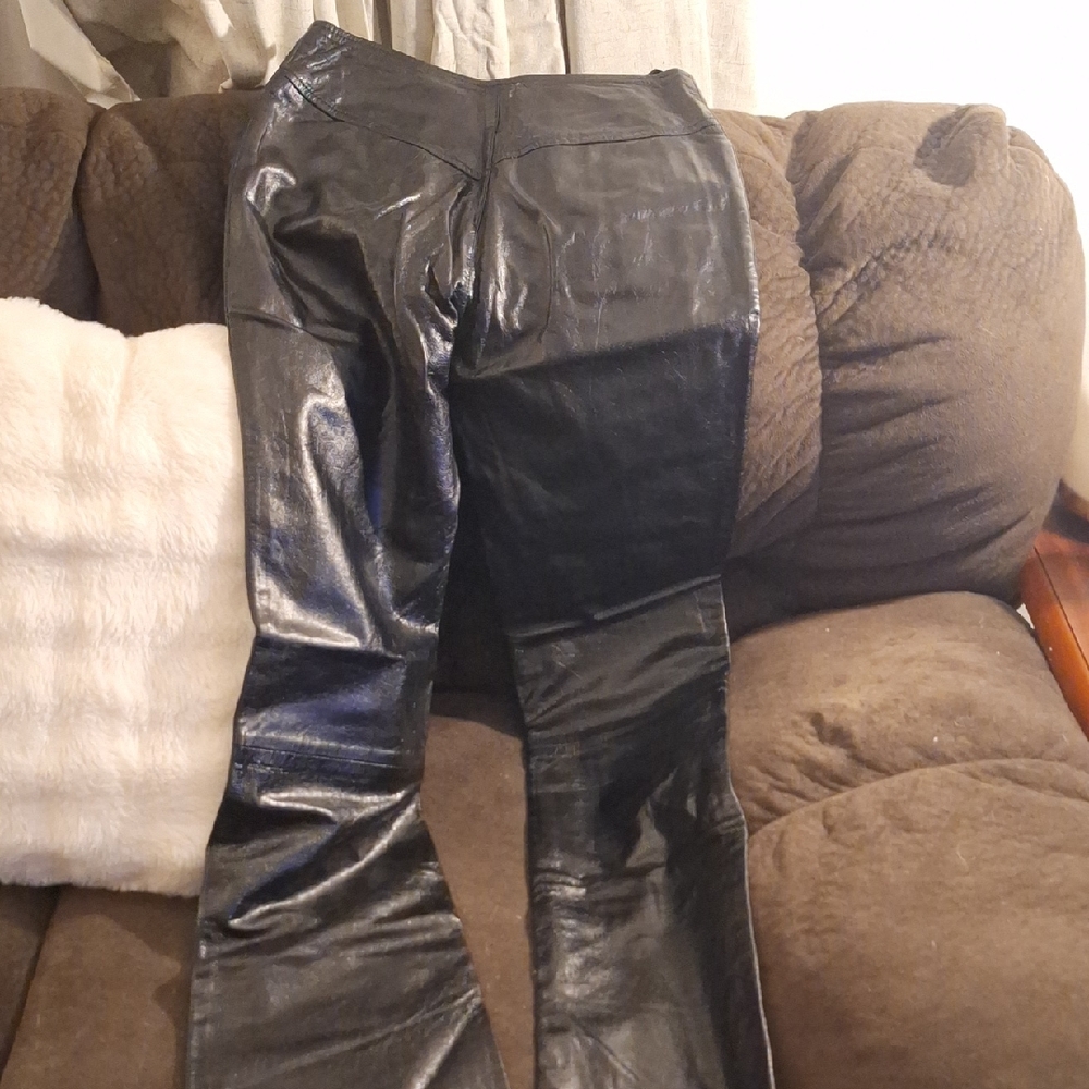 Wilsons Leather Black Straight Leg Pants